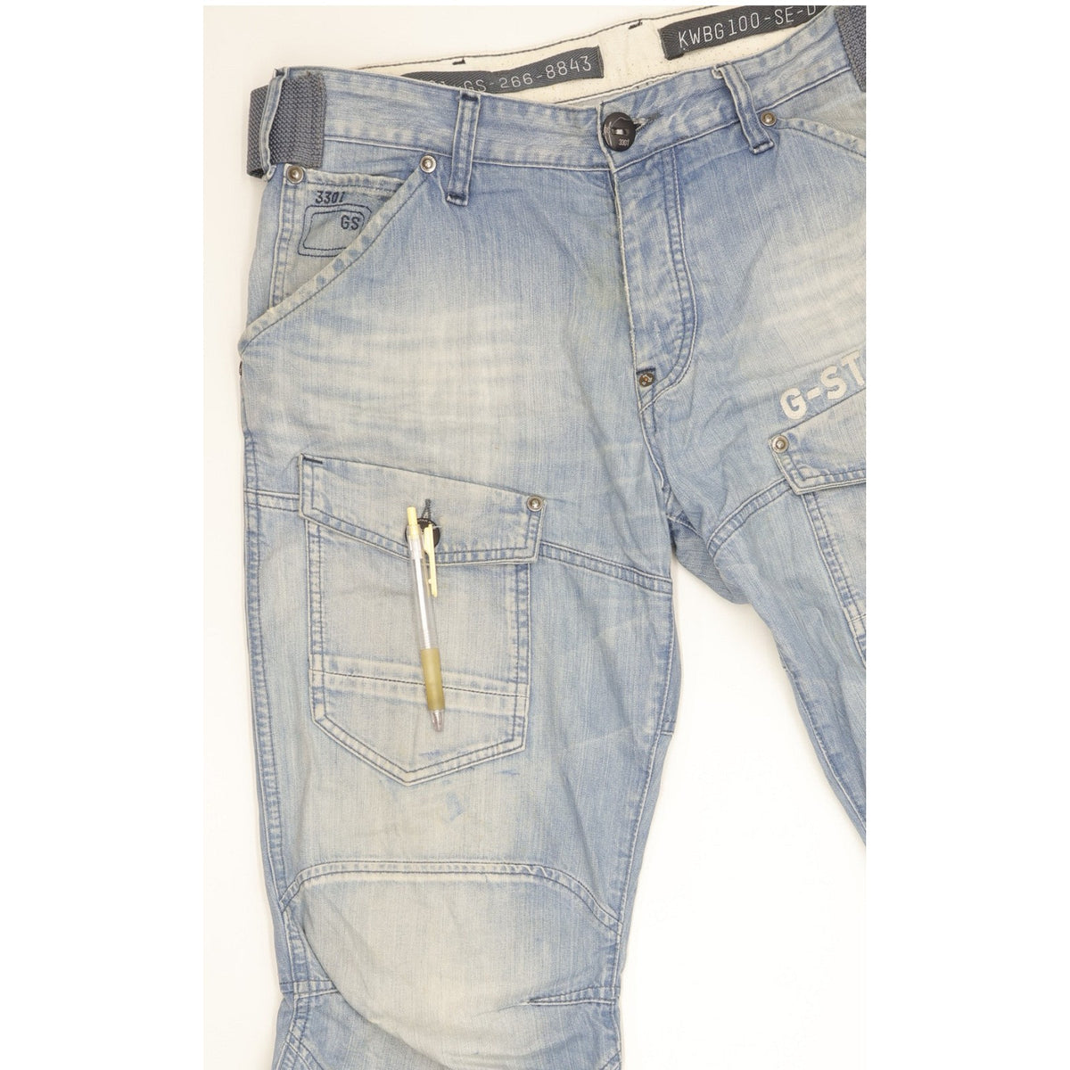 G-Star Storm Elwood Men Blue Straight Loose Jeans W34 L30