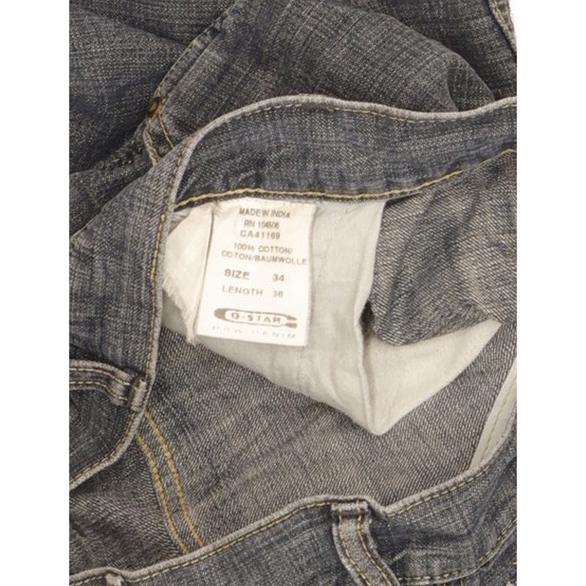 G-Star Elwood Men Blue Straight Regular Jeans W34 L36