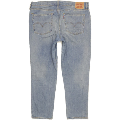 Levi's Women Blue Straight Loose Boyfriend Stretch Jeans W32 L30