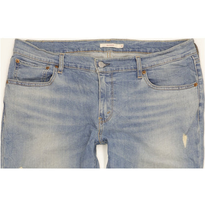 Levi's Women Blue Straight Loose Boyfriend Stretch Jeans W32 L30