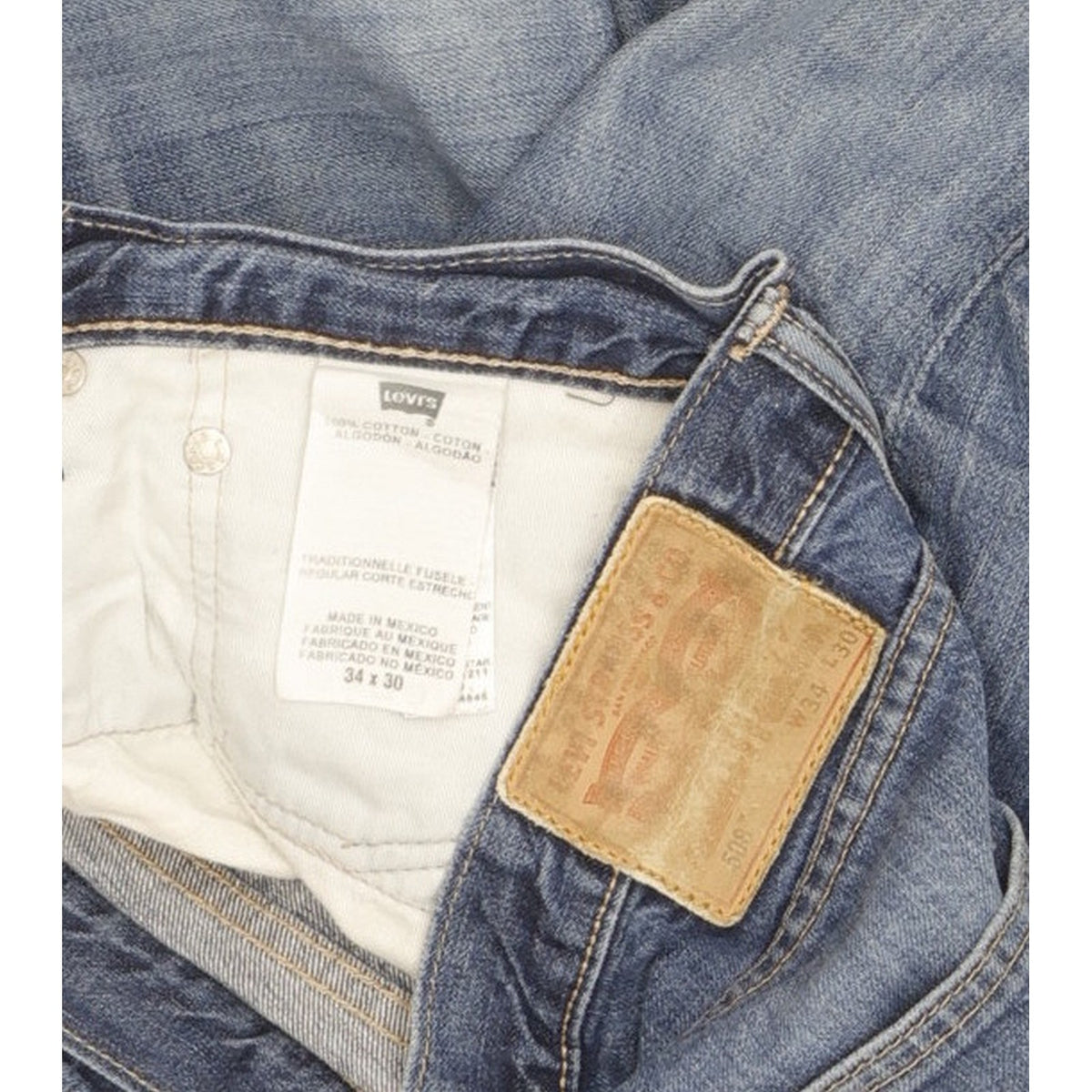 Levi's 508 Men Blue Straight Regular Jeans W34 L29
