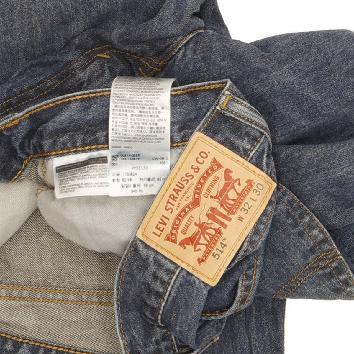 Levi's 514 Men Blue Straight Slim Jeans W32 L29