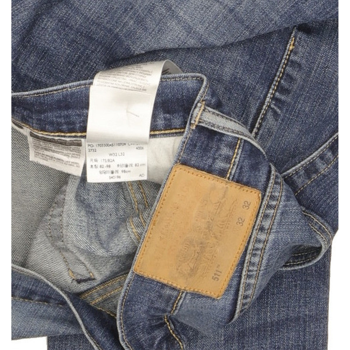 Levi's 511 Men Blue Straight Slim Stretch Jeans W32 L32