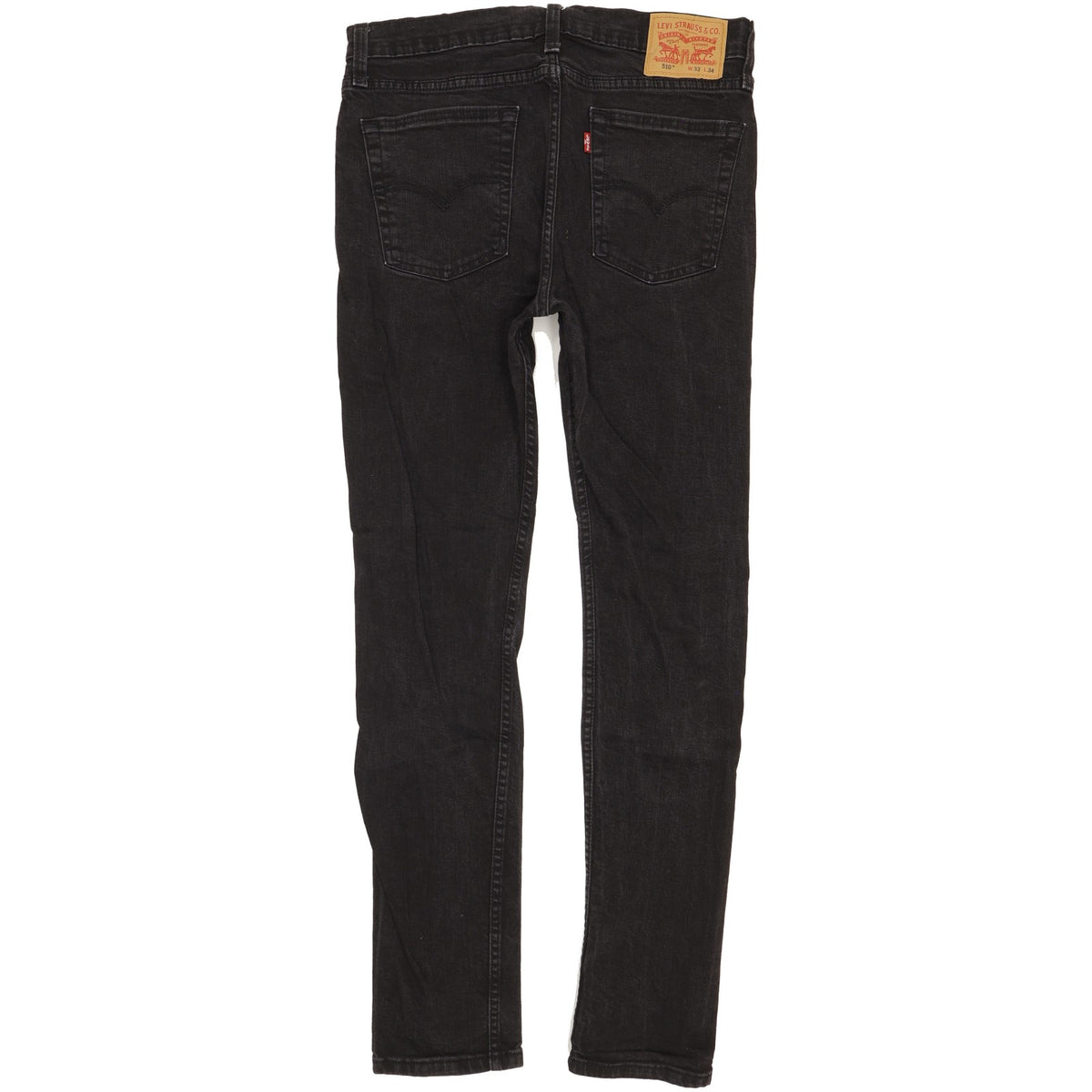 Levi's 510 Men Black Skinny Slim Stretch Jeans W33 L32