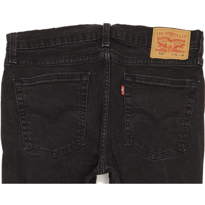 Levi's 510 Men Black Skinny Slim Stretch Jeans W33 L32