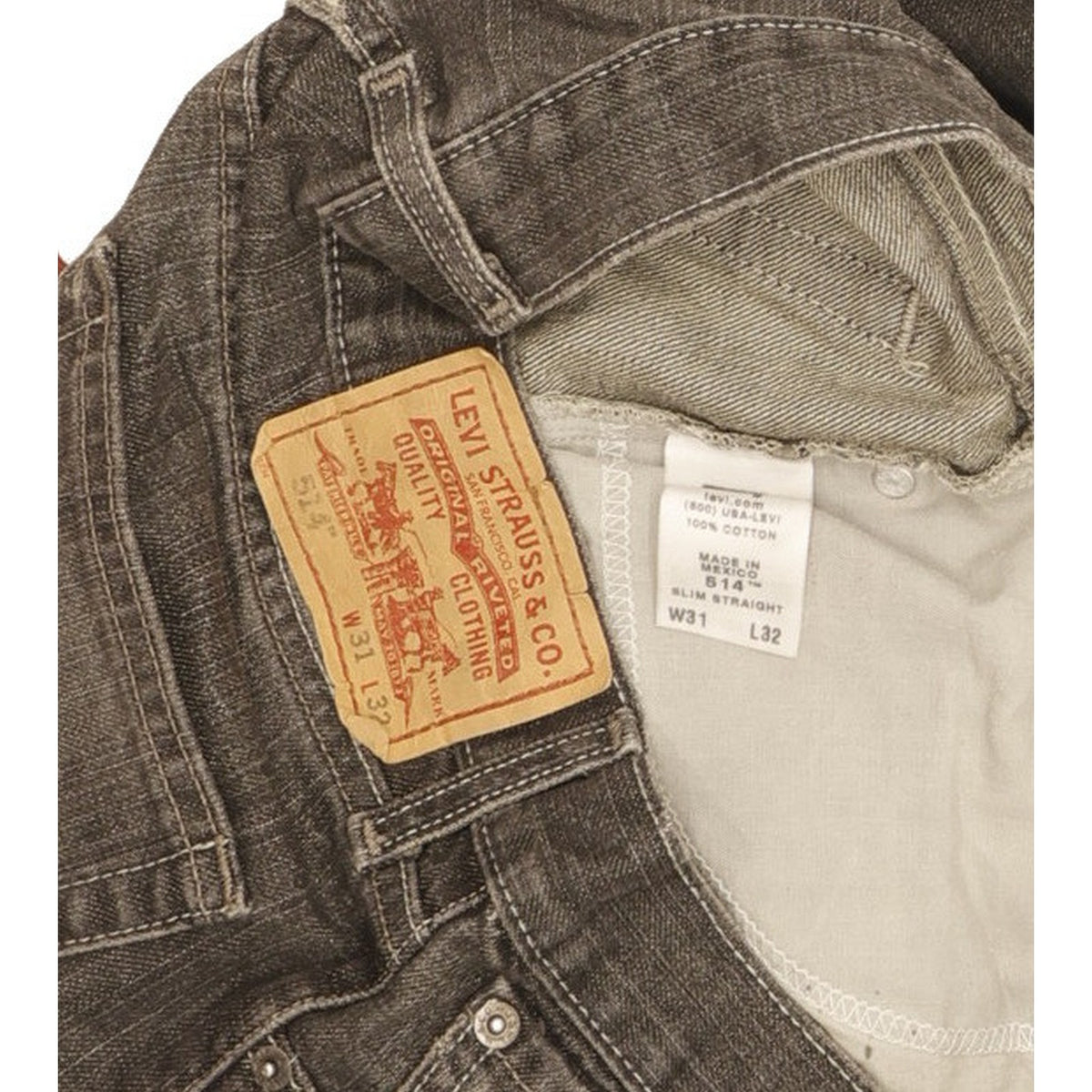 Levi's 514 Men Black Straight Slim Jeans W31 L32