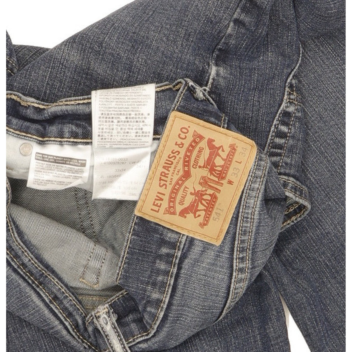 Levi's 541 Men Blue Straight Regular Stretch Jeans W33 L32