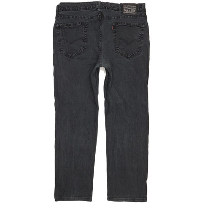 Levi's Men Black Straight Regular Stretch Jeans W36 L29