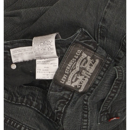 Levi's Men Black Straight Regular Stretch Jeans W36 L29