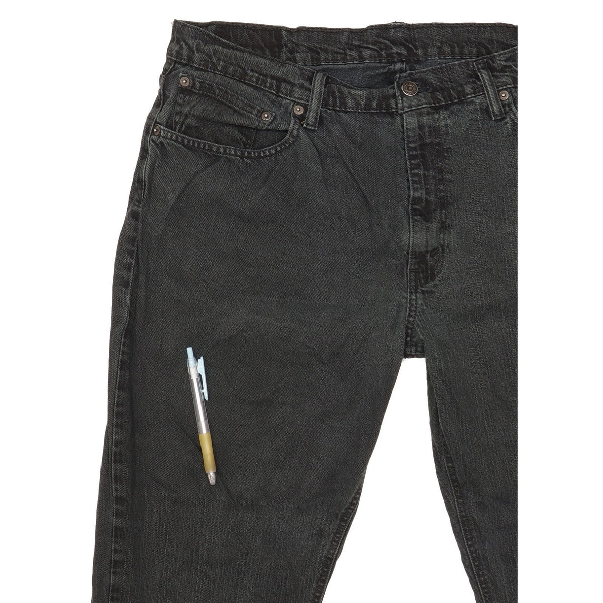 Levi's Men Black Straight Regular Stretch Jeans W36 L29