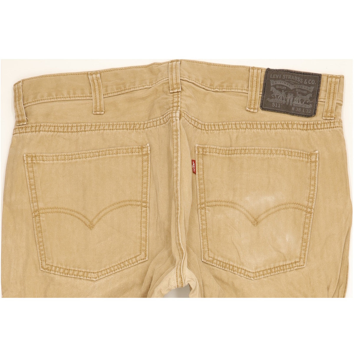 Levi's 511 Men Beige Straight Slim Jeans W38 L30