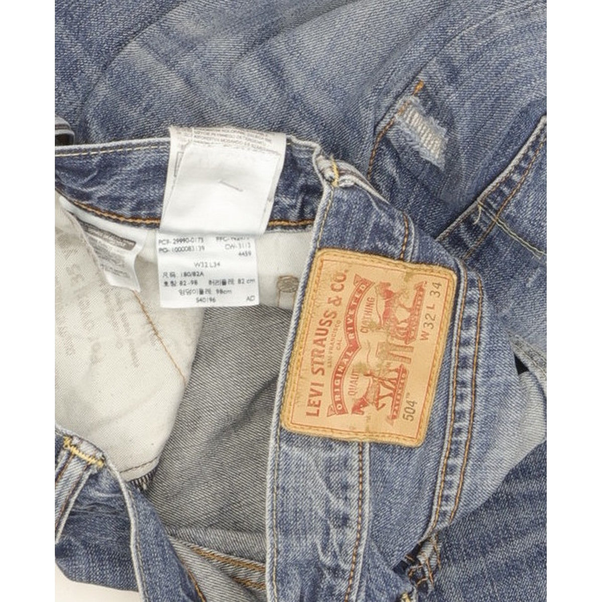 Levi's 504 Men Blue Straight Regular Jeans W32 L32