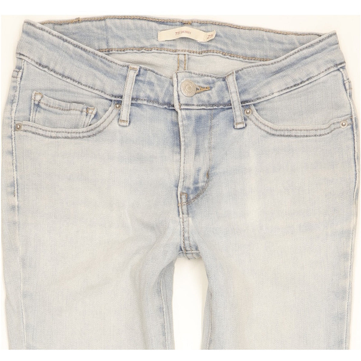 Levi's 711 Women Blue Skinny Slim Stretch Jeans W25 L30