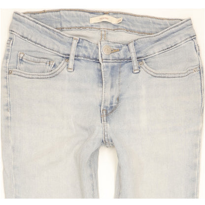 Levi's 711 Women Blue Skinny Slim Stretch Jeans W25 L30