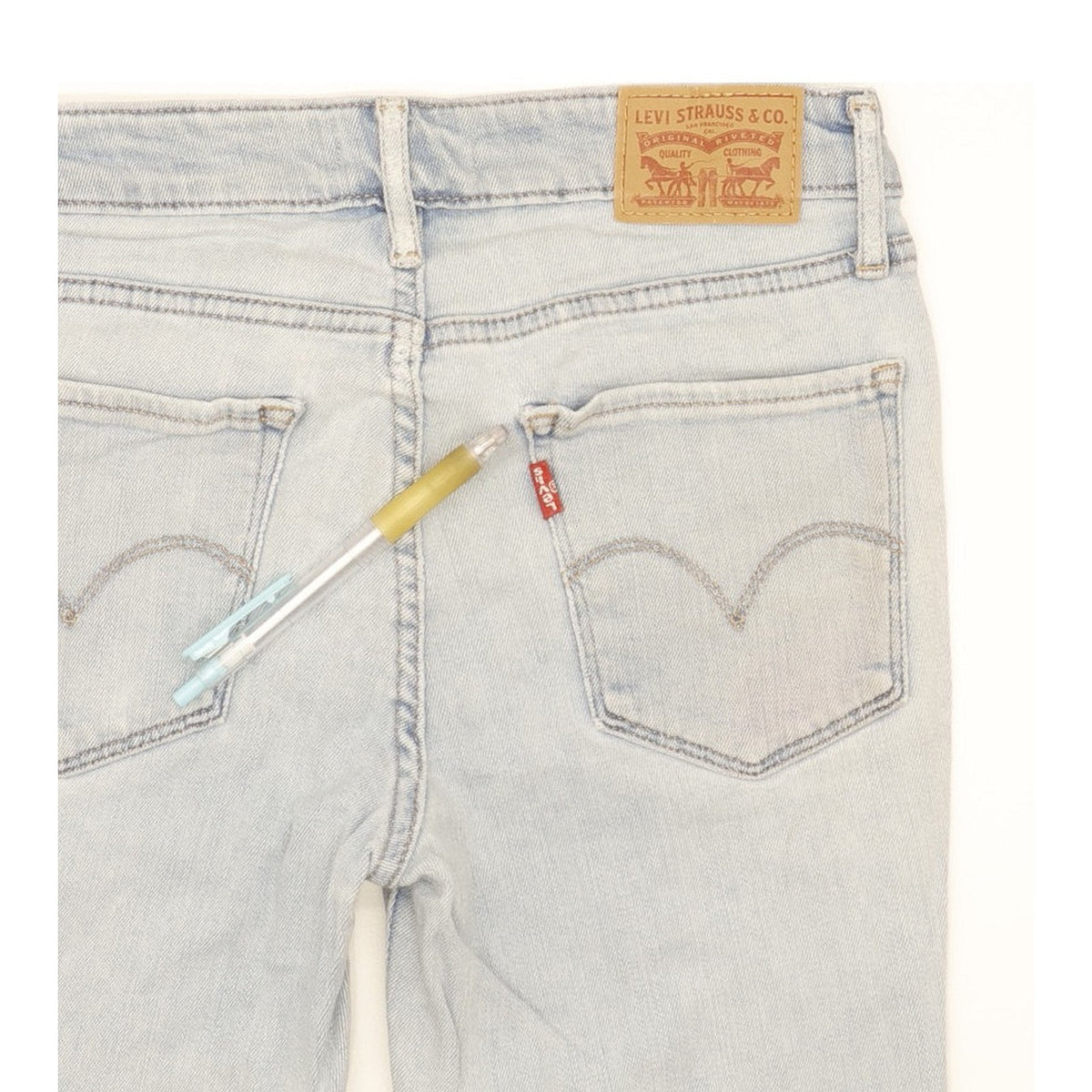 Levi's 711 Women Blue Skinny Slim Stretch Jeans W25 L30