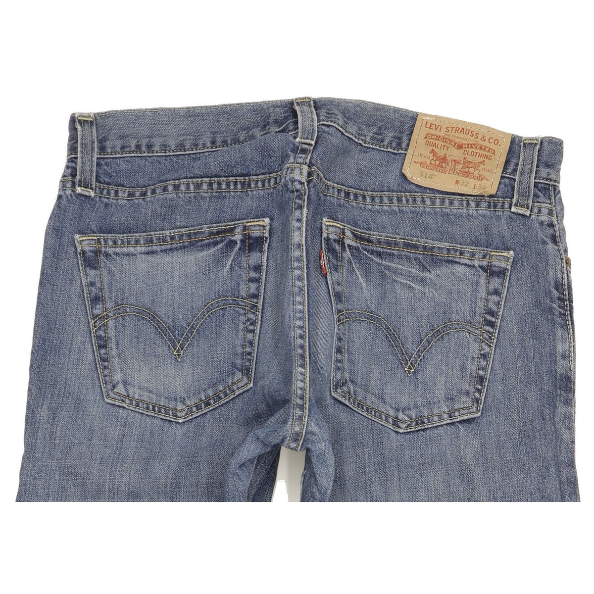 Levi's 514 Men Blue Straight Slim Jeans W32 L34