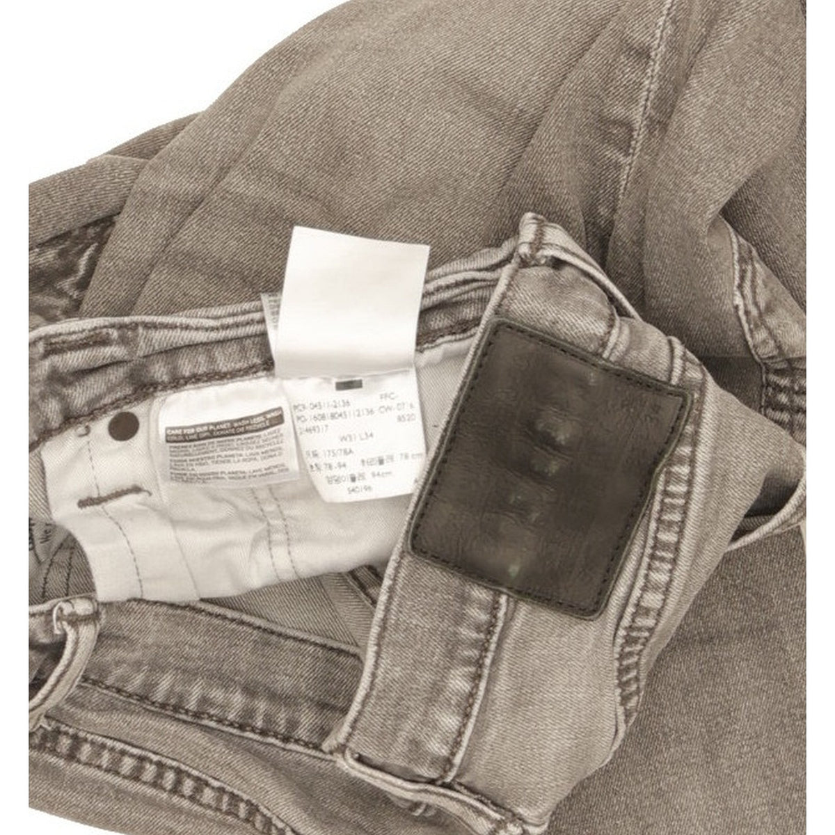 Levi's 511 Men Grey Straight Slim Stretch Jeans W31 L33