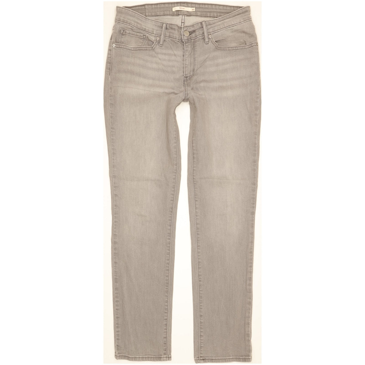 Levi's 712 Women Grey Straight Slim Stretch Jeans W30 L31