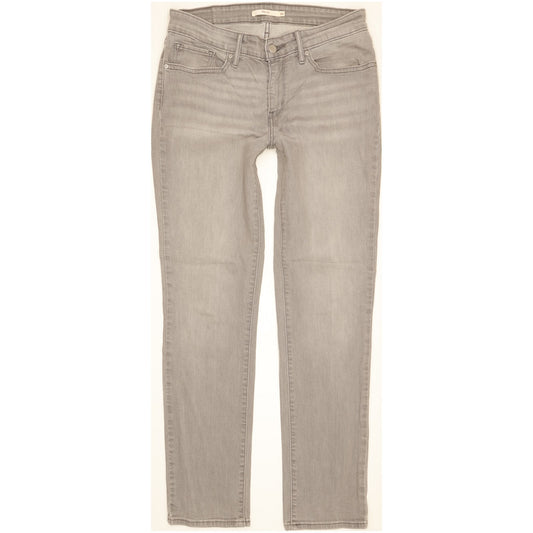 Levi's 712 Women Grey Straight Slim Stretch Jeans W30 L31
