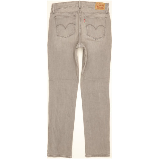 Levi's 712 Women Grey Straight Slim Stretch Jeans W30 L31