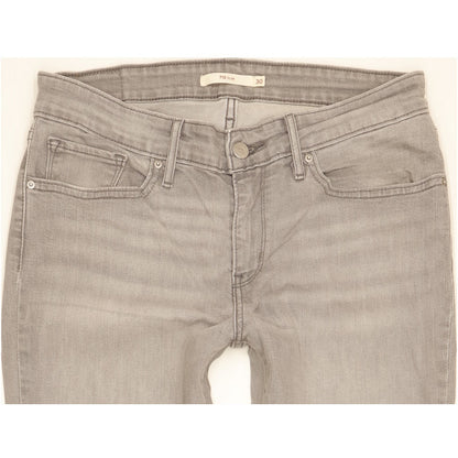 Levi's 712 Women Grey Straight Slim Stretch Jeans W30 L31