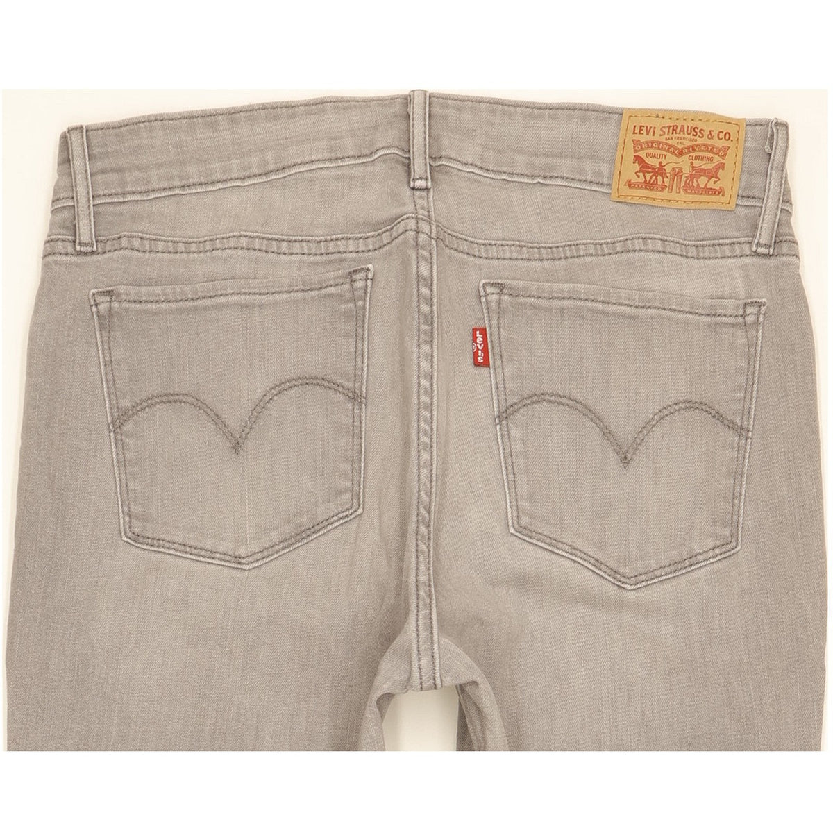 Levi's 712 Women Grey Straight Slim Stretch Jeans W30 L31