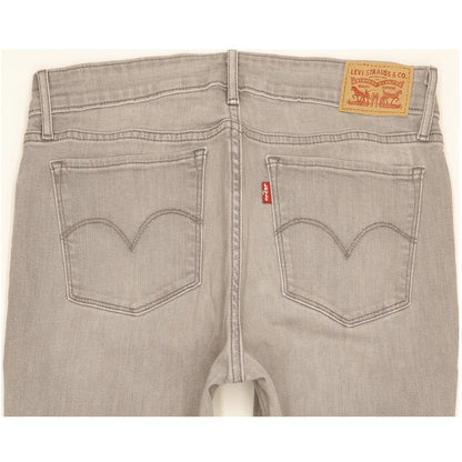 Levi's 712 Women Grey Straight Slim Stretch Jeans W30 L31