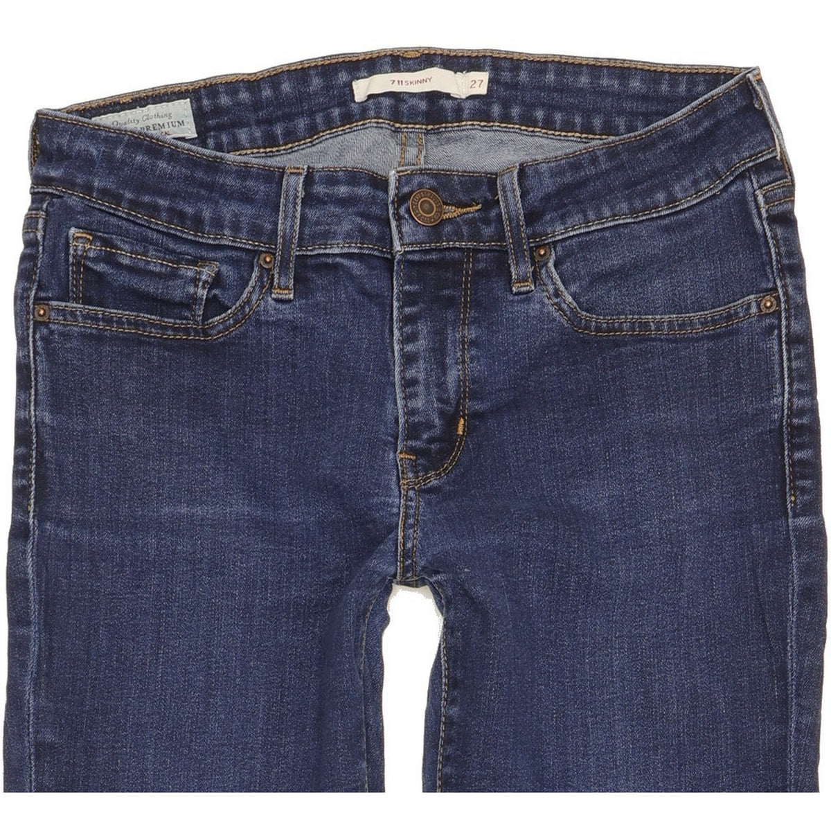 Levi's 711 Women Blue Skinny Slim Stretch Jeans W27 L27