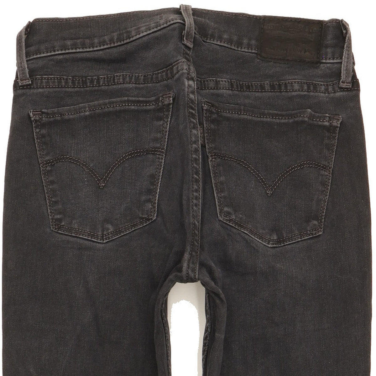 Levi's 710 Super Women Black Skinny Slim Stretch Jeans W25 L28
