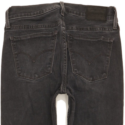 Levi's 710 Super Women Black Skinny Slim Stretch Jeans W25 L28