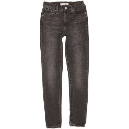 Levi's 721 Women Black Skinny Slim Stretch Jeans W26 L30