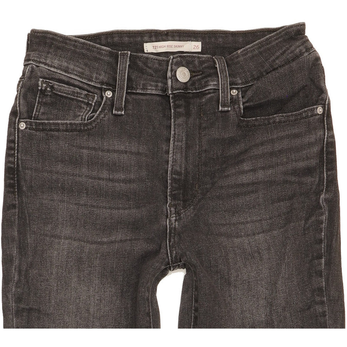 Levi's 721 Women Black Skinny Slim Stretch Jeans W26 L30
