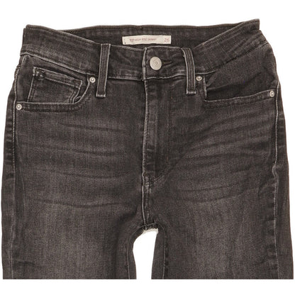Levi's 721 Women Black Skinny Slim Stretch Jeans W26 L30