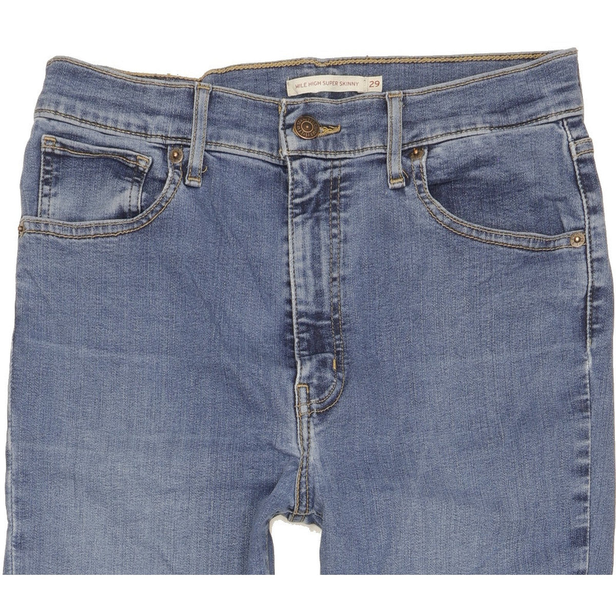 Levi's Mile Blue Skinny Slim Stretch Jeans High Waisted W29 L28