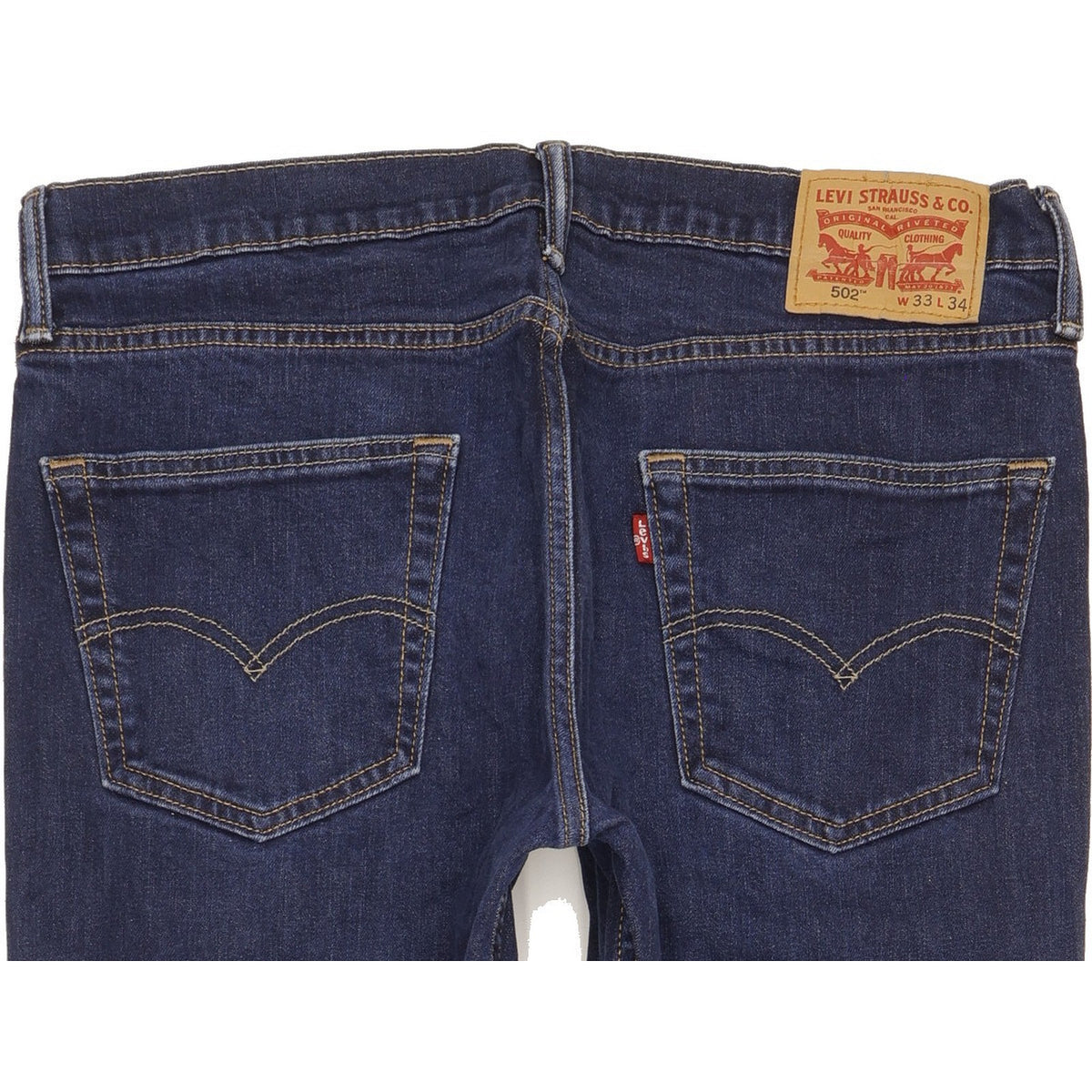 Levi's 502 Men Blue Tapered Regular Stretch Jeans W33 L31
