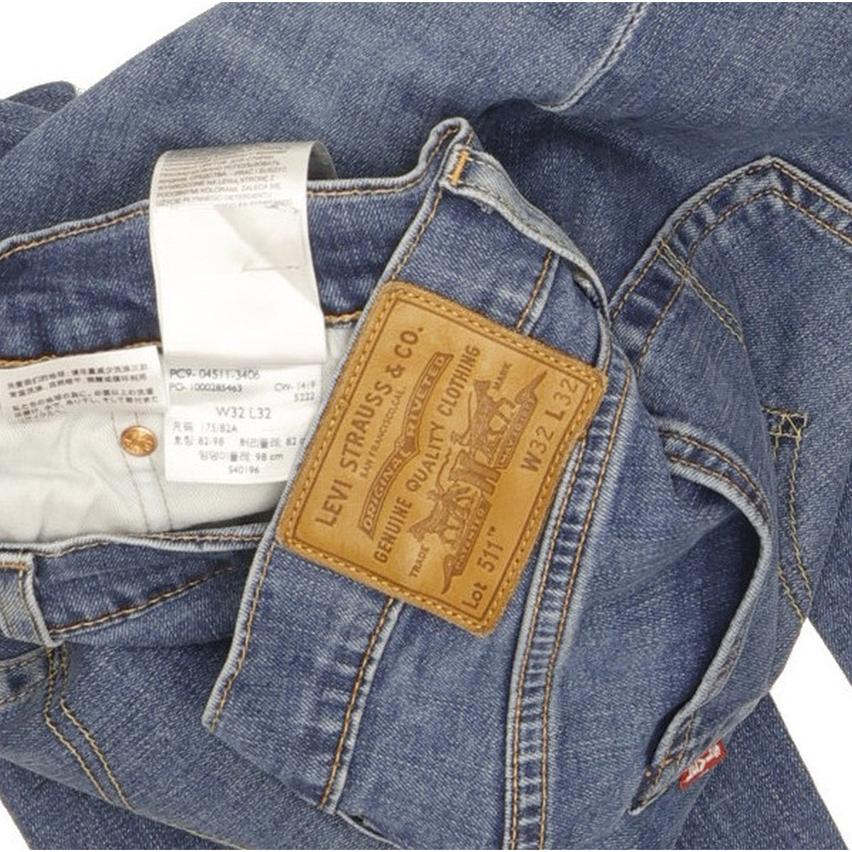 Levi's 511 Men Blue Straight Slim Stretch Jeans W32 L31