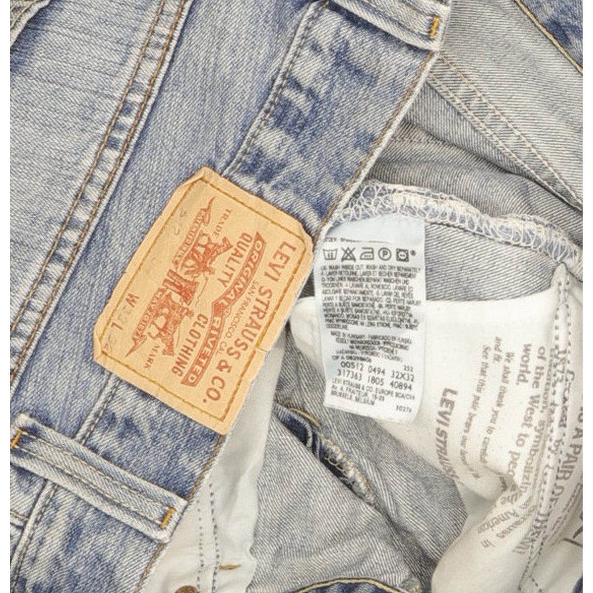 Levi's 512 Men Blue Bootcut Slim Jeans W32 L32