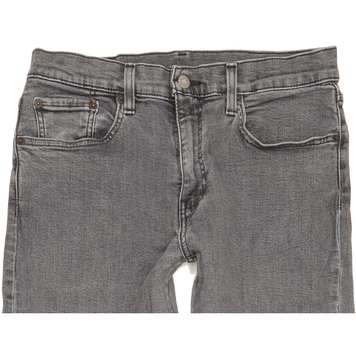Levi's 502 Men Grey Tapered Regular Stretch Jeans W32 L32