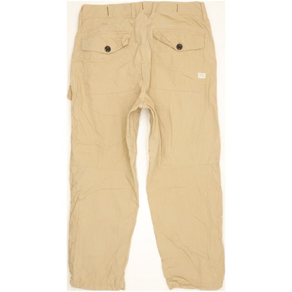 Levi's Men Beige Straight Regular Cropped Stretch Trousers W33 L32