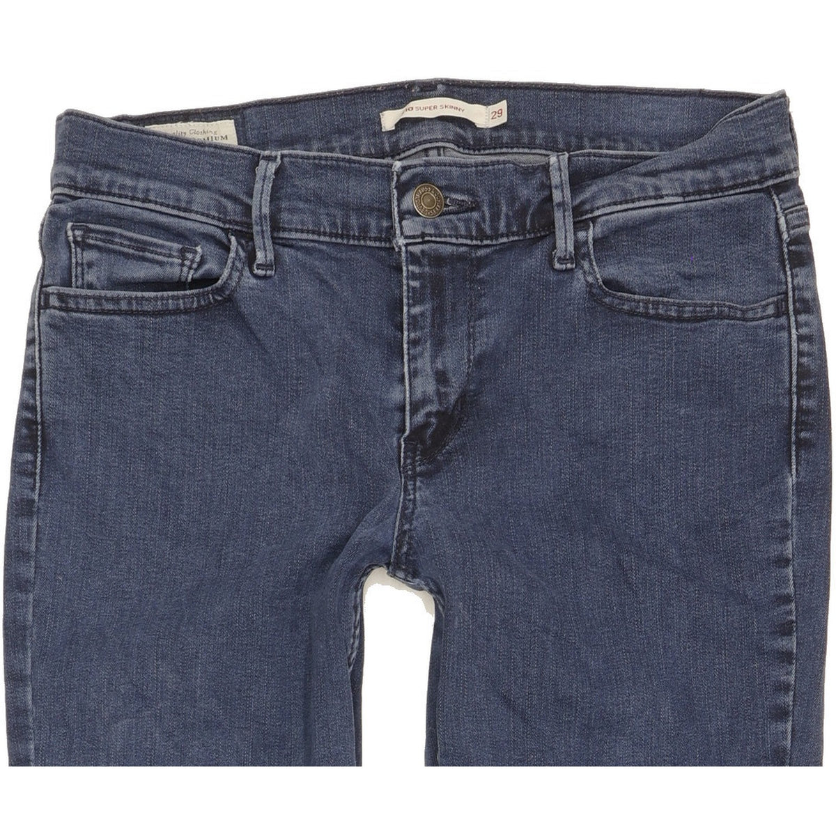 Levi's 710 Super Women Blue Skinny Slim Stretch Jeans W29 L31