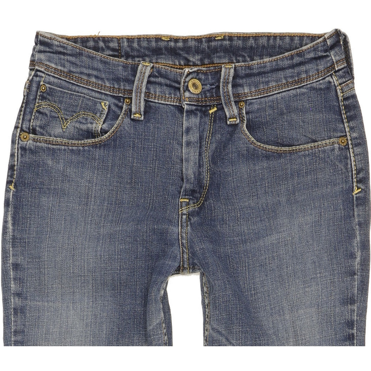 Levi's 628 Women Blue Straight Slim Stretch Jeans W27 L32