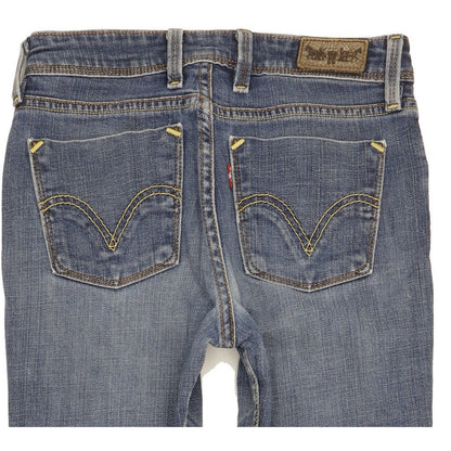 Levi's 628 Women Blue Straight Slim Stretch Jeans W27 L32