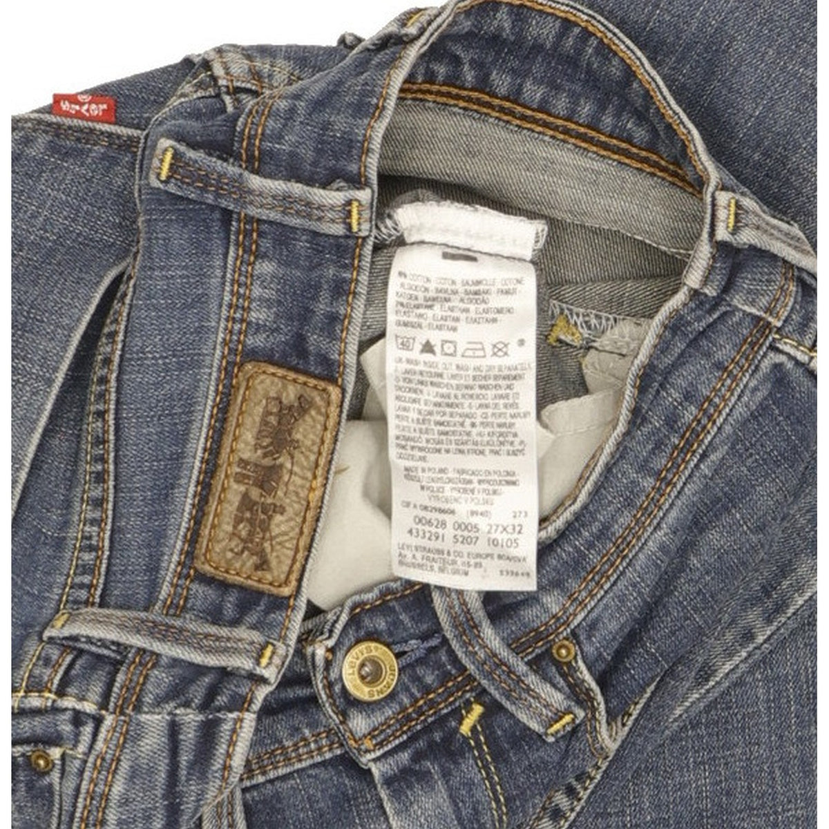Levi's 628 Women Blue Straight Slim Stretch Jeans W27 L32