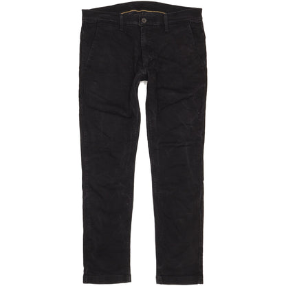 Levi's 504 Men Black Straight Regular Stretch Jeans W36 L32