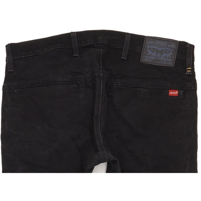 Levi's 504 Men Black Straight Regular Stretch Jeans W36 L32