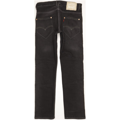 Levi's 504 Men Black Straight Regular Stretch Jeans W30 L32