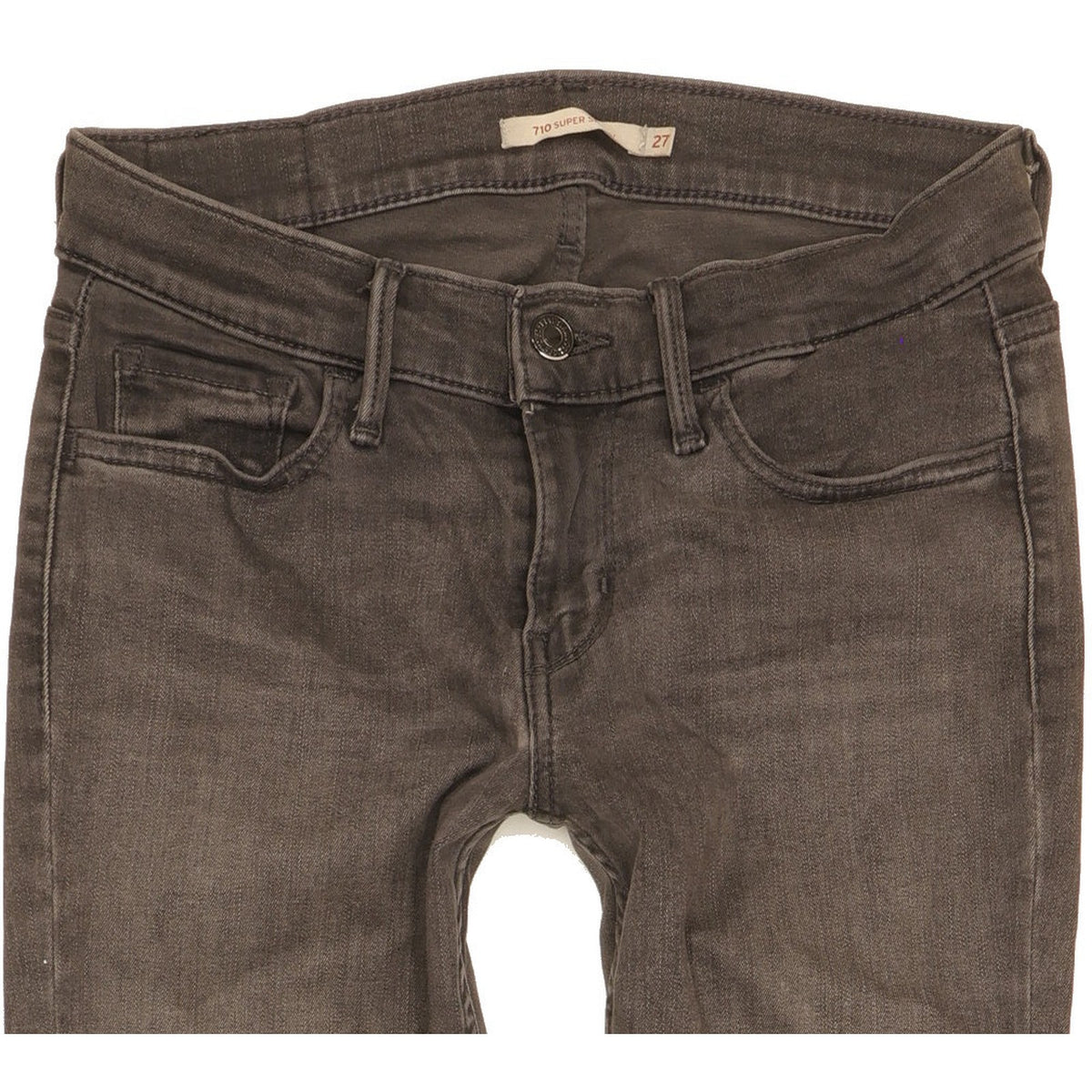 Levi's 710 Super Women Grey Skinny Slim Stretch Jeans W27 L27