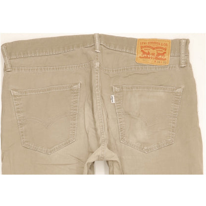 Levi's 511 Men Beige Straight Slim Stretch Jeans W34 L31