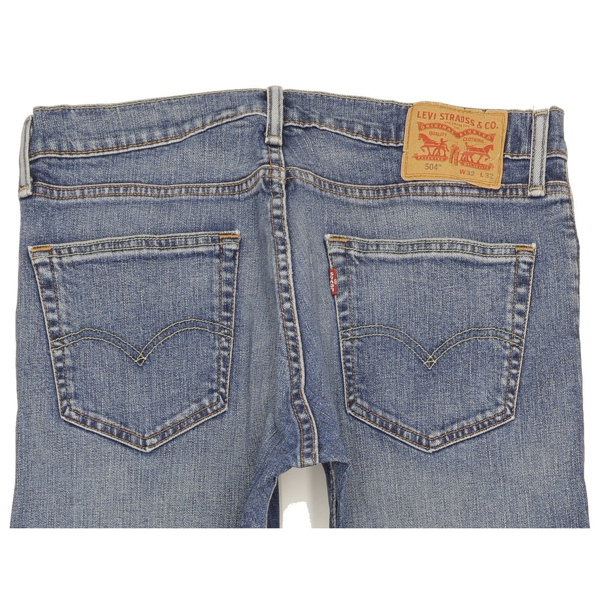 Levi's 504 Men Blue Straight Regular Stretch Jeans W32 L31