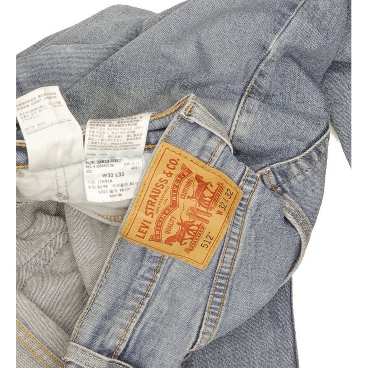 Levi's 512 Men Blue Tapered Slim Stretch Jeans W32 L31